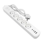 Удлинитель 5х5м IP20 2USB 2.4А+2type-C LUX 1.5кв.мм EKF UBA-LUX-505-TC